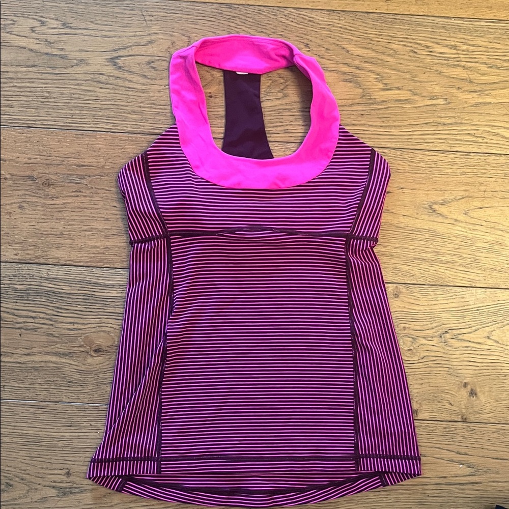 lululemon athletica Pink and Purple Striped Swim Coverup